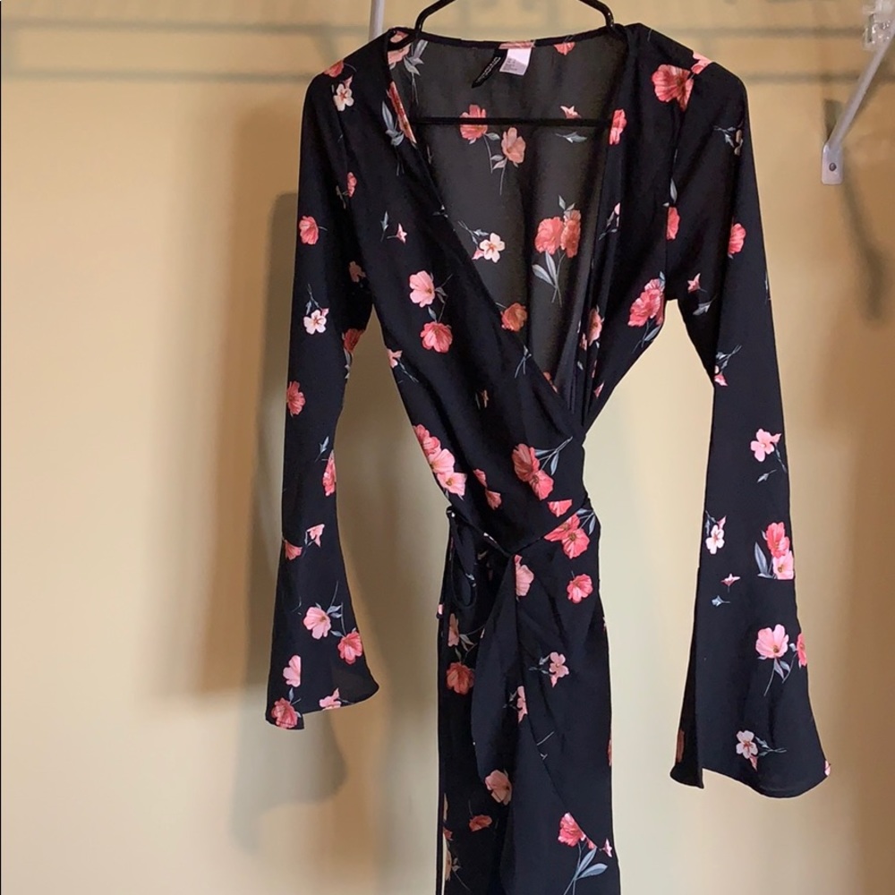 Black wrap dress